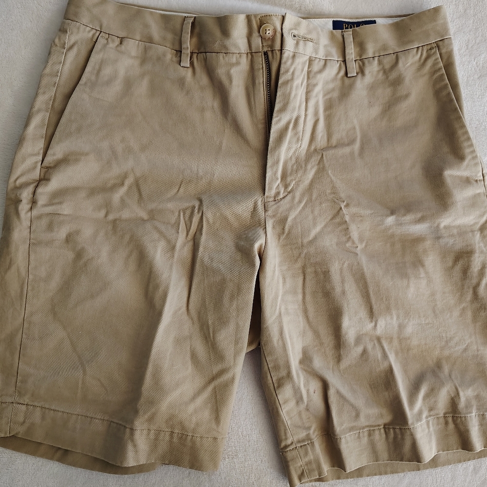 Ralph Lauren Men's Khaki Flat Front Shorts